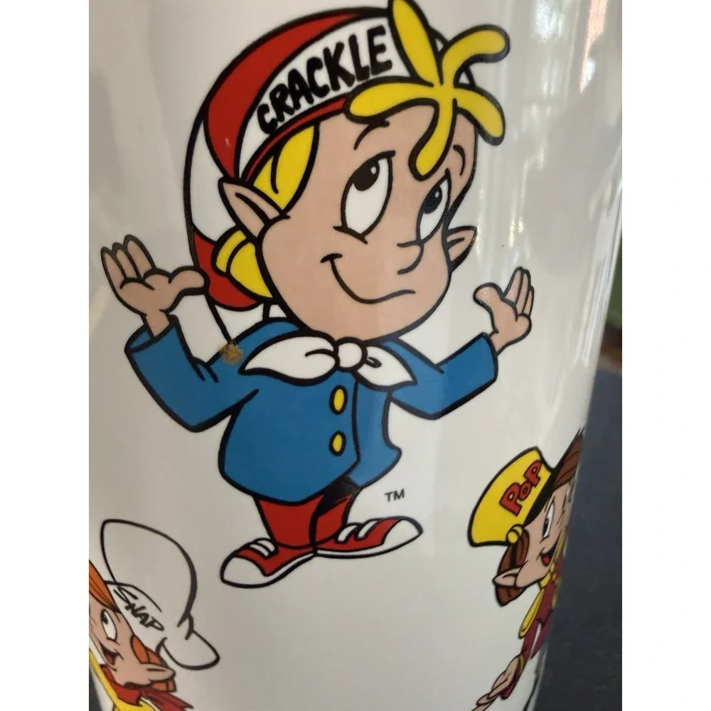 1999 Kellogg's Rice Krispies Treats CeramicCanister Treat Jar&Lid VTG